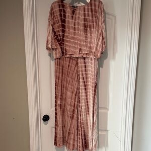 Elegant Tie-Dye Wide Legs Pant Set